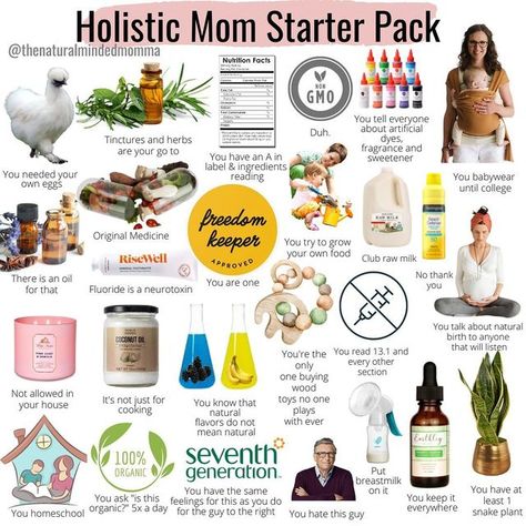 Eryn C.✌🏼 natural minded living on Instagram: "Recapping on a few of my absolute favorite (and y’all’s) posts from 2022 this week ❤️ Hands down this was one of the funniest to make 😂 holistic mom 101 What else would you add?!!? Before commenting on sev generation and jumping to conclusions- read directly what’s under it 😉 #starterpack #holisticmommas #holisticmedicine #holisticmama #crunchymama #crunchymom #holisticnurse #chiropractor #functionalmedicine #conspiracyrealist #functionalmedic Holistic Mom, Crunchy Mom, Crunchy Moms, Jumping To Conclusions, Holistic Medicine, Natural Birth, Functional Medicine, Starter Pack, Non Gmo