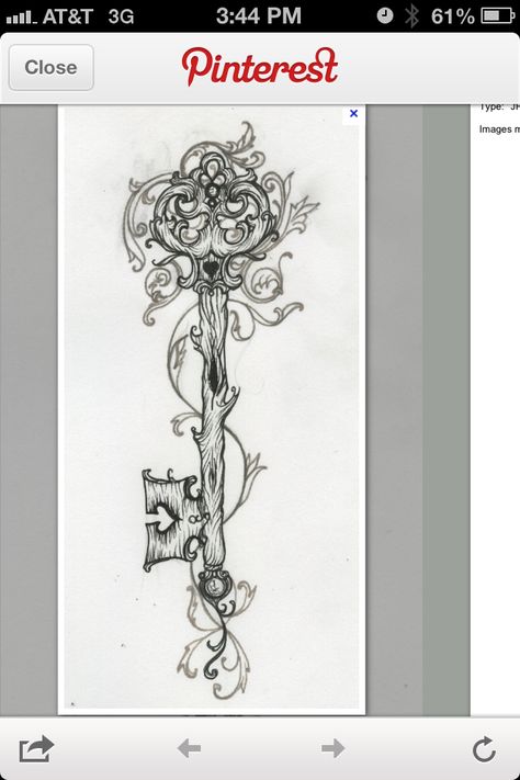 Key Elf Tattoo, Skeleton Key Tattoo, Key Tattoo Designs, Lower Back Tattoo Designs, Wood Tattoo, Tattoo Tree, Wiccan Tattoos, Key Tattoos, Girl Back Tattoos