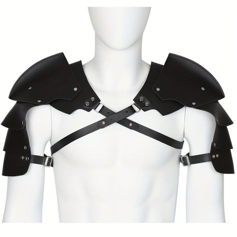 Faster shipping. Better service Leather Armour, Punk Man, Halloween Ball, Knight Costume, Nordic Vikings, Suspenders Men, Shoulder Armor, Leather Armor, Halloween Costume Accessories