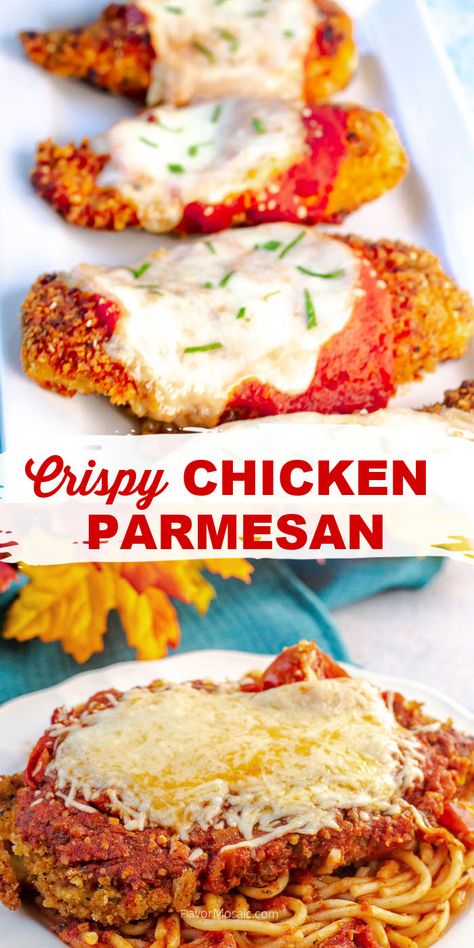 Essen, Crispy Chicken Parmesan Recipe, Easy Crispy Chicken, Crispy Chicken Parmesan, Chicken Parmesan Recipe, Marsala Chicken Recipes, Cooking Challenge, Healthy Dinner Recipes Chicken, Healthy Comfort Food