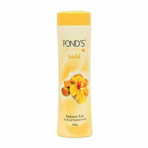 PONDS SANDAL (TALCUM POWDER) 100 GMS || With Sandelwood Fragrance Feel fresh all day long with sandalwood aroma with the Ponds Sandal Talcum Powder. This effective and long-lasting talc has a silky texture for easy apply. During summers, it keeps you dry, clean and protects against body odour. Natural Sunscreen This Ponds talc has a sun protection formula that protects your skin from the harmful UV rays. Safe and Natural This talc restores the natural glow of your skin and is safe to use. Sandal Ponds Powder, Talc Powder, Talcum Powder, Natural Sunscreen, Natural Glow, Ponds, Uv Rays, Sun Protection, Sunscreen