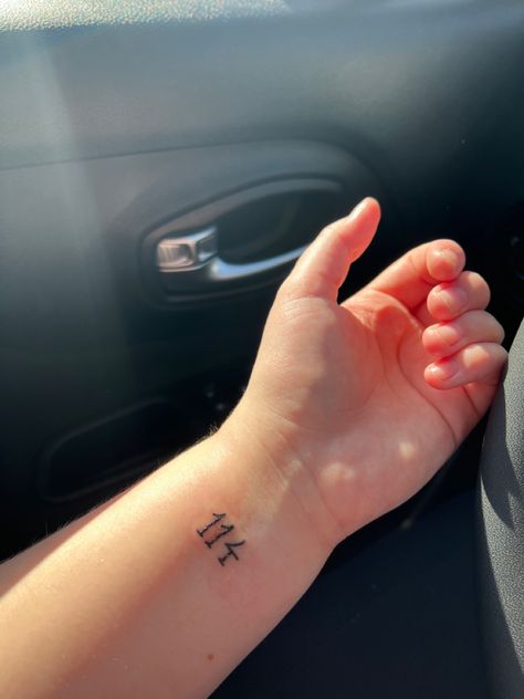 Siblings Tattoos, Angel Number Tattoo, Number Tattoo, Number Tattoos, Sibling Tattoos, Dainty Tattoos, Angel Number, Angel Numbers, Print Tattoos