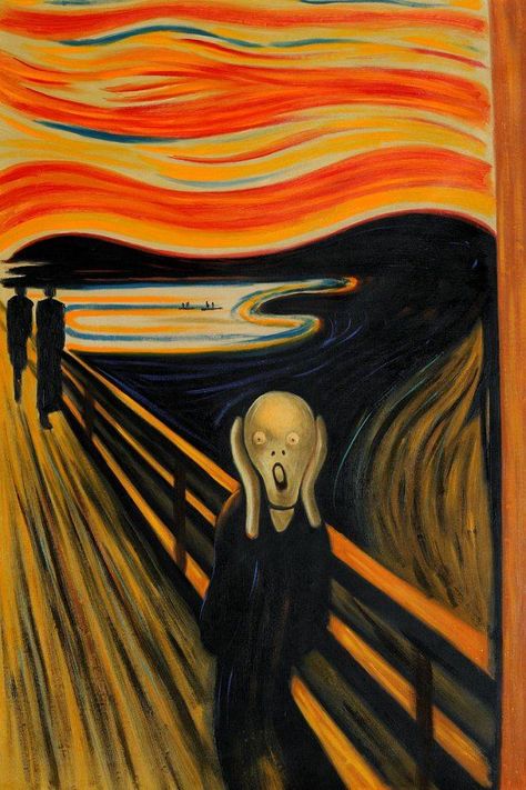 The Scream, Edvard Munch, Scream, Hand Painted, Free Shipping, Canvas, Art