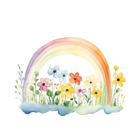 Introducing our enchanting Watercolor Rainbow with Flowers Clipart, a vibrant and magical collection that brings a spectrum of colors to your creative projects. Each rainbow is adorned with intricately painted flowers, adding a whimsical touch to your designs. Ideal for invitations, wall art, and any project that needs a splash of colorful beauty. 10 High Quality JPG files White Background 4096 X 4096 --- What you will receive? --- When you purchase this design from my shop you will immediately receive 3 .rar files that have the above mentioned clipart images. PLEASE NOTE: No physical product will be shipped to you. This is an instant download. After purchase, you can access your downloads by visiting your Etsy Profile > Purchases and Reviews --- Notes --- Subject positioning in my art pie Magic Rainbow, Flower Rainbow, Rainbow Watercolor Painting, Rainbow Flower, Rainbow Watercolor, Rainbow Painting Ideas, Rainbow Drawing, Nursery Rainbow, Rainbow Clipart