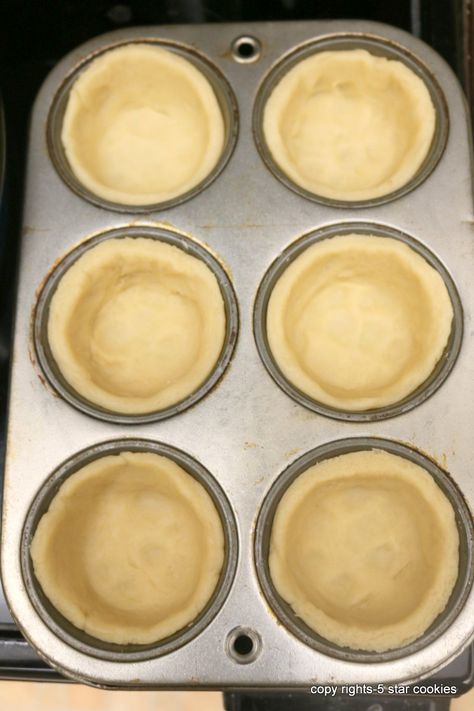 Butter Tart Dough Crust Recipe, Flaky Tart Crust, Easy Tart Shells Crust Recipe, Mini Pie Dough Recipe, Butter Tart Crust Recipe, Homemade Tart Shells, Mini Pie Shells Recipe, Tart Shell Recipe Easy, Butter Tart Shells Recipe