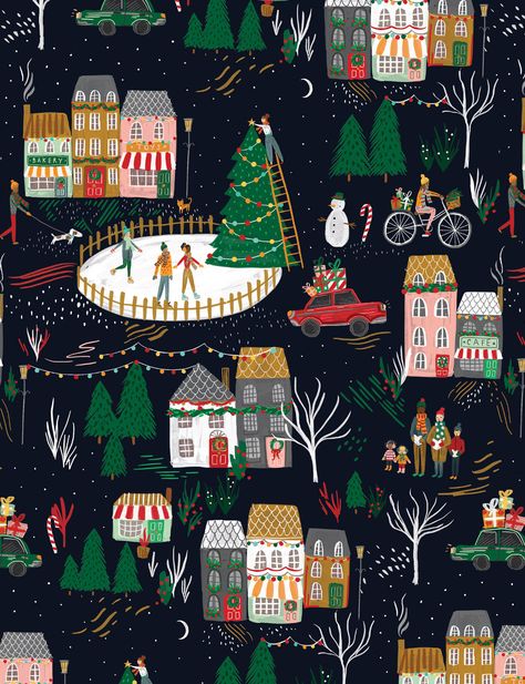 Christmas Town, Heather McLaughlin Puzzle Glue, Jigsaw Puzzles For Adults, Puzzles For Adults, Christmas Town, Unique Puzzles, Puzzles Gifts, Freelance Graphic Design, Decor Artwork, Puzzle Pieces