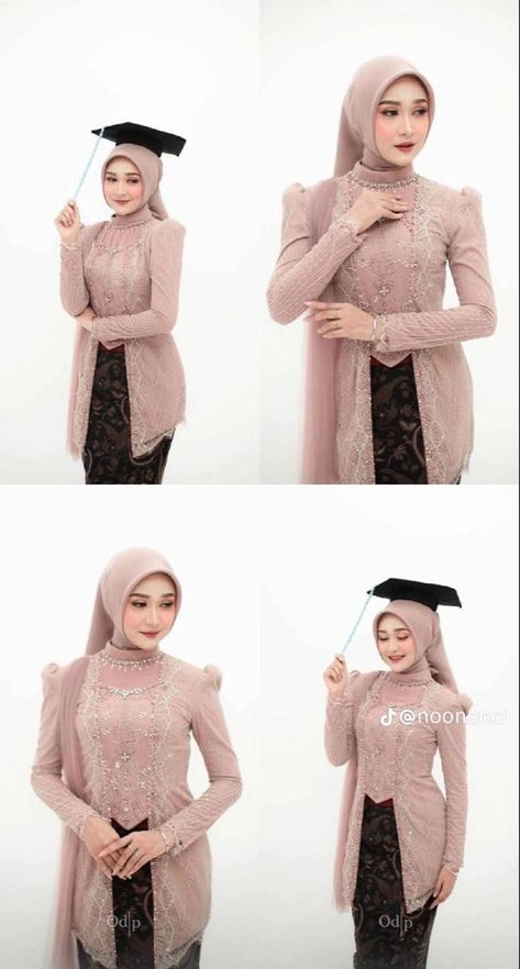 Gaun Batik Panjang Kebaya Simple Elegant, Outfit Wisuda, Kebaya Kutu Baru Modern, Kutu Baru Modern, Model Kebaya Wisuda, Kebaya Brokat Modern, Ootd Kebaya, Kebaya Simple, Kebaya Modern Hijab