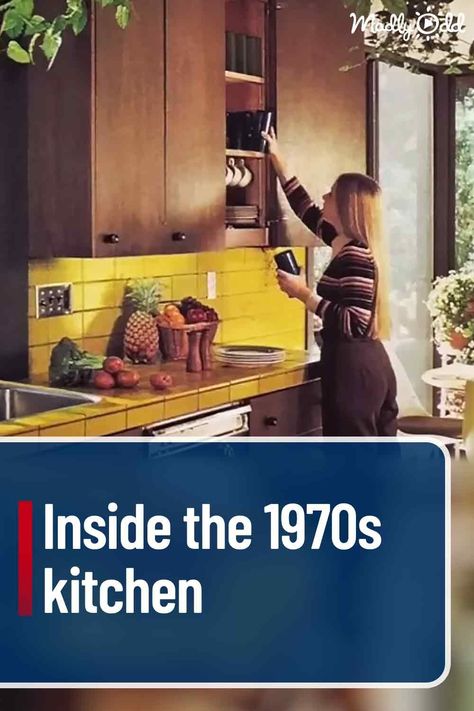 70s Modern Kitchen Design, 70s Flooring Ideas, 1970s Kitchen Aesthetic, Retro Kitchen Ideas 1970s, 70s Chic Interior Design, 70s Boho Kitchen, 1970’s Kitchen, 1970s Kitchen Decor, 70s Flooring