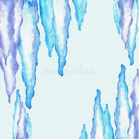 Icicles Drawing, Ice Drawing, Winter Windows, Ice Painting, Art Mediums, Christmas Illustrations, Painted Background, Winter Background, Background Blue