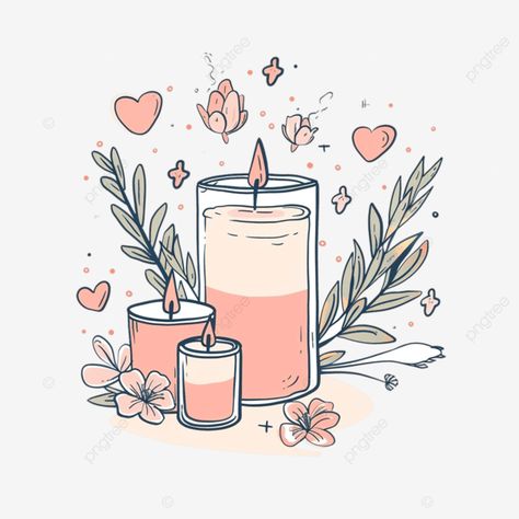 doodle cute candle self care self care candle png Candle Illustration Drawing, Self Care Doodles, Candle Art Drawing, Candle Poster, Candle Doodle, Valentine Elements, Candle Png, Cartoon Candle, How To Make Doodle