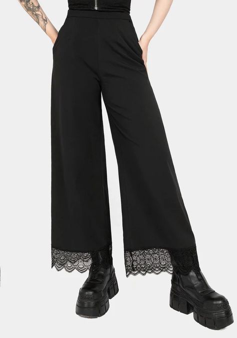 Women's New – Disturbia Organised Clothes, Spooky Fits, Jade Core, Elf Fashion, Spiderweb Lace, Late Work, Goth Pants, Lace Up Pants, Corporate Goth