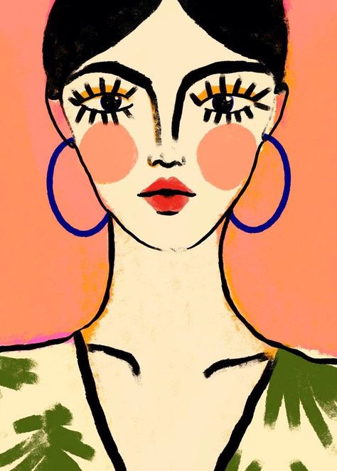 Painting Ideas Person, Women Line Art, Fashion Canvas Art, Iconic Lines, Illustration Kunst, Frida Art, Modern Art Paintings Abstract, Form Art, Soyut Sanat Tabloları