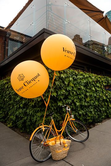 Clicquot Party Ideas, Veuve Clicquot Birthday Party Theme, Veuve Clicquot Aesthetic, Veuve Cliquot, Champagne Campaign, Corporate Events Decoration, Corporate Event Design, Best Champagne, Chic Sweatshirt