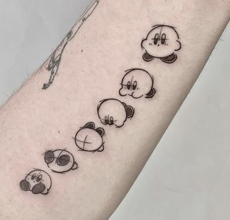 Video Game Tattoo Ideas, Game Tattoo Ideas, Kirby Tattoo, Justin Tattoo, Pokemon Tattoos, Game Tattoo, Pokemon World, Video Game Tattoos, Old Pokemon