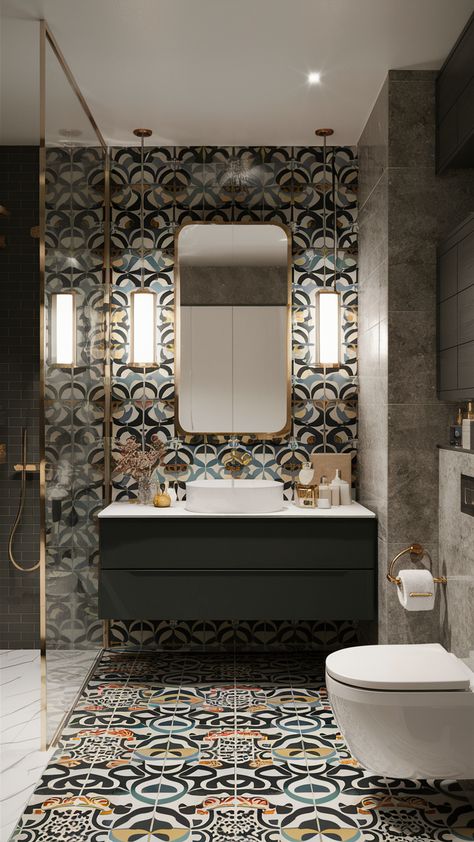 Transform your home with chic decor ideas and modern trends. Explore luxe solutions and stylish inspirations for an elegant and sophisticated space. #HomeDecor #LuxeInteriors #DesignTrends Bold Wallpaper Bathroom Black And Gold, Sophisticated Decor, Luxe Interiors, Modern Trend, Unique Wall Decor, Chic Decor, Cool Walls, Vintage Finds, Design Trends