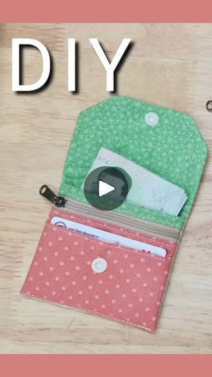 Handbag Diy Handmade, Purse Tissue Holder, Diy Wallet Pattern, Sewing For Charity, Christmas Ideas Diy, Wallet Tutorial, Wallet Craft, Sewing Videos, Tutorial Sewing