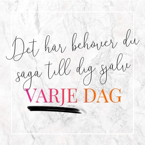 54 Kraftfulla saker du borde säga till dig själv VARJE DAG | Beauty & Lace Positive Good Morning Quotes, Note To Self, Morning Quotes, Good Morning Quotes, Feel Good, Affirmations, Bullet Journal, Quotes