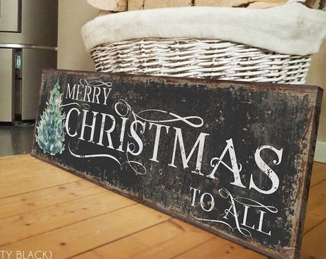 Vintage Christmas Sign, Primitive Christmas Tree, Christmas Signs Diy, Christmas Wooden Signs, Fabric Christmas Trees, Merry Christmas Sign, Christmas Signs Wood, Christmas Wood Crafts, Merry Christmas To All