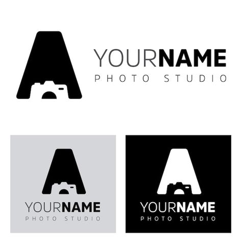 Photography studio logo template with ca... | Premium Vector #Freepik #vector #logo-illustration #logo #photographer-logo #camera-logo Photography Logo Inspiration, Logo Design Camera, Photo Studio Logo, Photography Studio Logo, Camera Logo Design, Camera Concept, Photo Branding, Camera Logos Design, Logo Camera