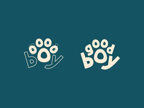 GoodBoy logo development Pet Boutique Logo, Dog Food Branding Design, Dog Walking Branding, Cute Typography Logo, Pets Logo Design, Logo Dog Design, Dog Brand Logo, Pet Brand Logo, Brand Logo Inspiration