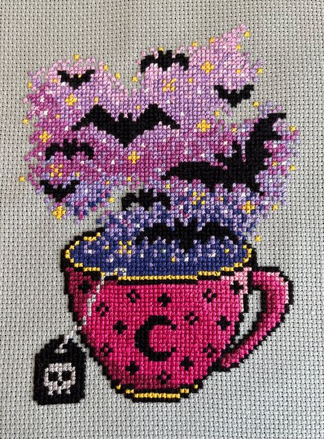 Teapot Cross Stitch Pattern, Free Cross Stitch Patterns Bookmark, Destiny 2 Cross Stitch, Practical Magic Cross Stitch, Greys Anatomy Cross Stitch, Scooby Doo Cross Stitch Patterns, One Color Cross Stitch Pattern, Weird Cross Stitch Patterns, Cross Stitch Spooky