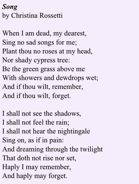 Christina Rosetti Poetry Journal, Christina Rossetti, Great Poems, Poet Quotes, Beautiful Poetry, Inspirational Poems, All Languages, English Reading, Book Writer