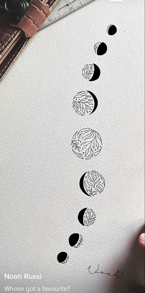 Moon Phase Tattoo Line Work, Moon Tattoo Waxing Gibbous, Simple Moon Phases Tattoo Outline, Waning Gibbous Moon Tattoo Minimalist, Moon Phases Neck Tattoo, Lunar Phase Tattoo, Line Work Moon Tattoo, Moon Phases Tattoo Simple, Vertical Moon Phases Tattoo