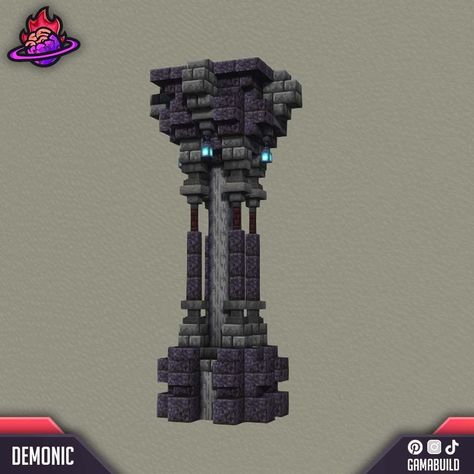 This time we're here with four 3x3 pillar designs 😄 ⚠️Original Content ! Repost is allowed with mentions. ▬▬▬ [ ignore ]… | Instagram Castle Pillars Minecraft, Pillars Minecraft Ideas, Cool Base Ideas Minecraft, Minecraft Pedestal Design, Minecraft Black Stone Builds, Pillar Ideas Minecraft, Gothic Style Minecraft Builds, Minecraft Cave Base Ideas Entrance, Minecraft Floating Crystal