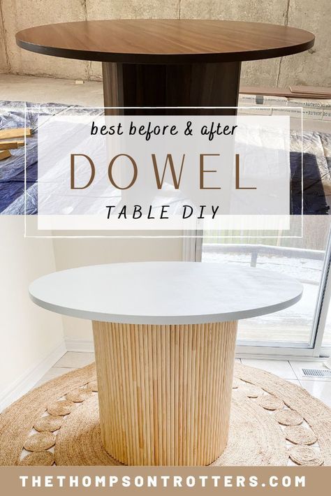 Step-by-step guide on flipping an old office table using wooden dowels to a beautiful kitchen table #homedecor #home #design #kitchen #diy #furniture #flip Furniture Flip | Wooden Dowels | DIY… Dowel Table, Diy Kitchen Table, Old Office, Diy Dining Table, Diy End Tables, Diy Sofa Table, Diy Furniture Renovation, Table Diy, Diy Coffee Table