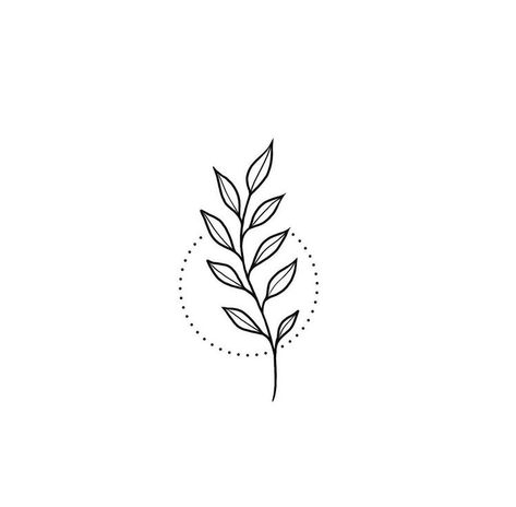 Easy Plant Tattoo, Plant Tattoos Simple, Minimal Plant Tattoo, Minimalist Plant Tattoo, Simple Plant Tattoo, Easy Line Tattoos, Small Plant Tattoo, Fineline Tattoo Minimalist, Easy Tattoos To Draw