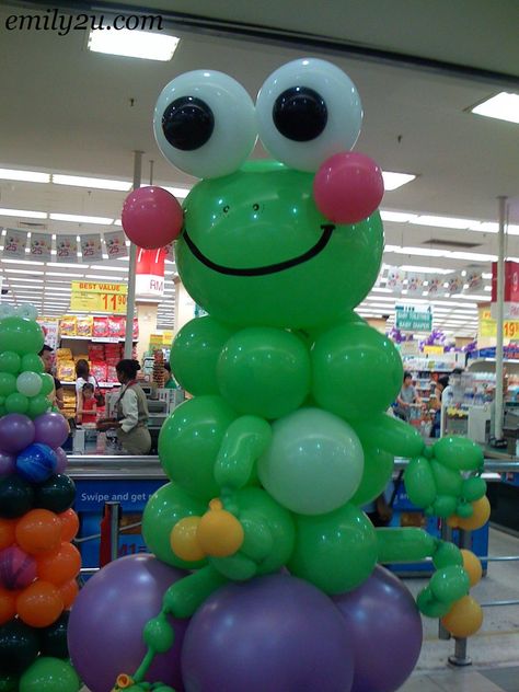 Frog Balloon, Frog Birthday, Balloons Galore, Prince Birthday Party, Balloon Creations, Balloon Stands, Balloon Sculptures, Hello Kitty Party, Balloon Shapes