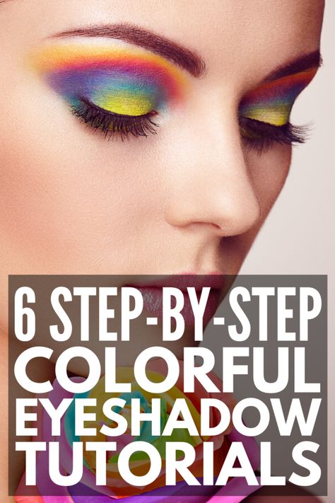 Bold and Beautiful: 6 Step by Step Colorful Eyeshadow Looks Colorful Eyeshadow Ideas, Colourful Eyeshadow Looks, Best Colorful Eyeshadow Palette, Bright Eyeshadow Tutorial, Colorful Eyeshadow Looks, Colourful Eyeshadow, Makeup Ideas For Brown Eyes, Purple Eyeshadow Looks, Colorful Eyeshadow Palette