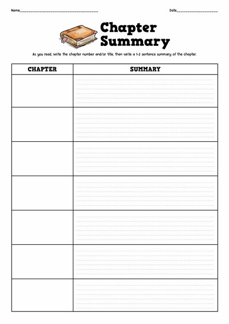 Chapter Book Report Template, Chapter Summary Template Free, Reading Summary Worksheet, Book Summary Template, Chapter Summary Template, Summary Worksheet, Summary Graphic Organizer, College Essay Topics, Project Summary