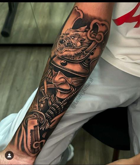 Upper Arm Tattoos For Guys, Japanese Hand Tattoos, Samurai Tattoo Sleeve, Japanese Tattoos For Men, Tiger Tattoo Sleeve, Half Sleeve Tattoos Forearm, Wolf Tattoo Sleeve, Dragon Sleeve Tattoos, Forearm Sleeve Tattoos