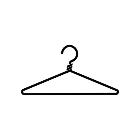 Clothes Hanger Logo, Coat Hanger Drawing, Coat Hanger Tattoo, Hanger Drawing, Hanger Tattoo, Logo Clothes, Cartoon Coat, Clothing Symbols, Hanger Logo