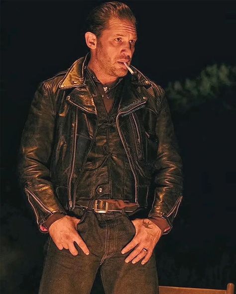 Biker Guy Outfit, Rider Jacket Outfit Men, Greaser Boy Outfit, The Bikeriders Tom Hardy, Tom Hardy The Bikeriders, 90 Style Outfits 90s Fashion Men, Alexander Aesthetic, Witchlight Carnival, Mens Biker Style