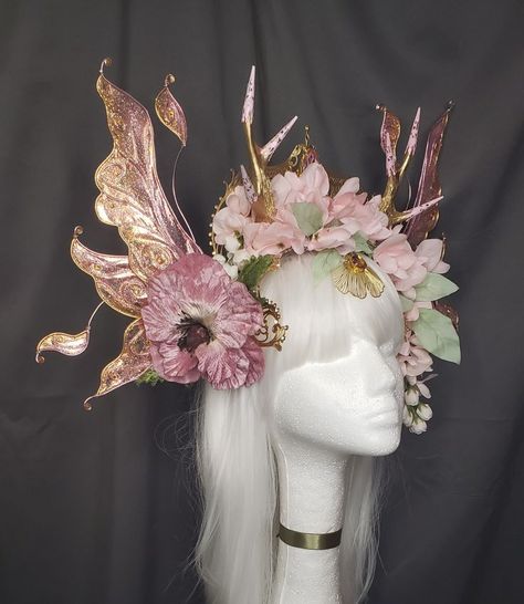 Torrington Connecticut, Fairy Academia, Edm Outfit, Fairy Headpiece, Fantasy Crown, Instagram Branding Design, Headpiece Diy, Mermaid Pictures, Pink Fairy