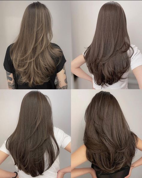 Haircuts For Long Hair Straight, Korean Long Hair, Haircuts For Long Hair With Layers, Brown Hair Looks, Hair Inspiration Long, Layered Haircuts For Medium Hair, Hairstyles For Layered Hair, Long Layered Haircuts, Haircuts For Medium Hair