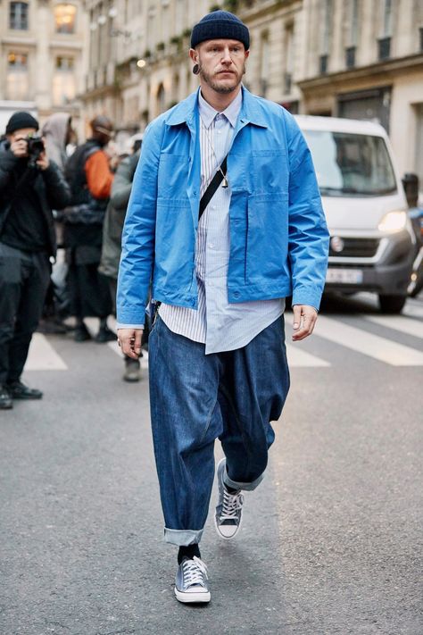 CLICK IMAGE FOR MORE INSPO & [ FOLLOW  @manchic instagram.com/manchic on Instagram ] Men's Denim Style, Paris Fashion Week Men, Winter Ootd, Worker Jacket, Japan Style, Style Upgrade, Men Street, Autumn Street Style, Mens Fashion Trends