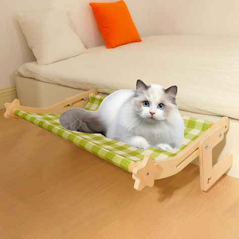 PRICES MAY VARY. 【Large Space & Weighing Strong】The large Cat Perch Window measures 21.3"x15.7", perfect for large cats(all cats) to fully stretch out in this Cat Window Seat. At the same time, we use high-strength metal hooks, multi-layer solid wood brackets, and a maximum load capacity of 50 lbs to ensure the safety of your cat. 【Easy to Move】You can move the cat bed window from this window to another window very quickly and easily, or to the side of the bed without disassembly, which is very Bed Seat, Cat Window Bed, Cat Window Hammock, Bed Window, Cat Window Perch, Window Perch, Cat Pad, Wooden Brackets, Cat Perch