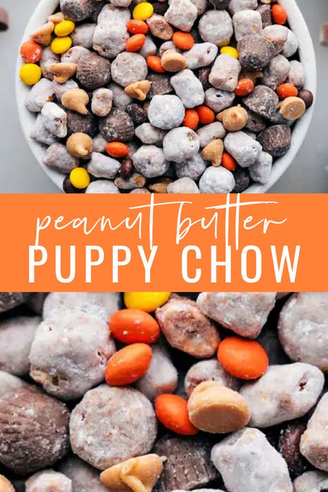 Captain Crunch Peanut Butter Puppy Chow, Snickers Puppy Chow, Captain Crunch Recipes Puppy Chow, Reeses Puppy Chow, Cheerios Puppy Chow, Puppy Chow Ideas, Reese’s Puffs Recipes, Puppy Chow Trail Mix Recipe, Butterscotch Puppy Chow