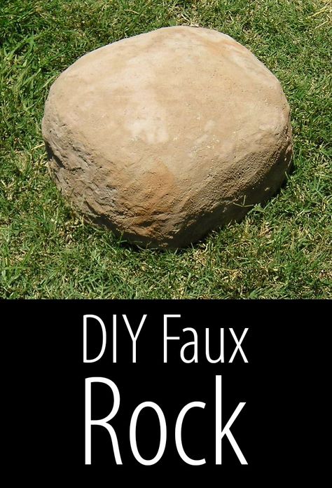 Make your own secret hide-a-key stash in a fake rock. Fake Landscape Rocks, Fake Rock Covers, Diy Faux Rocks, Septic Tank Covers, Traditional Landscaping, Landscaping With Large Rocks Front Yard, Fake Rock, Faux Rock, Landscape Rock