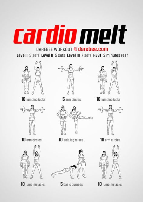 Cardio Melt Workout Darebee Workout, Short Workouts, Lifting Workouts, Crossfit Training, Bottom Workout, Workout Plan Gym, Fitness Blog, Burpees, Quick Workout