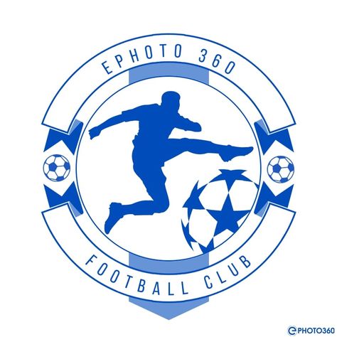 Create Circle Football Logo Online Football Logo Design Soccer Sports, Round Logo Design, Football Logo Design, Logo Club, Football Background, Logo Football, Football Logos, Premier League Teams, Team Logo Design