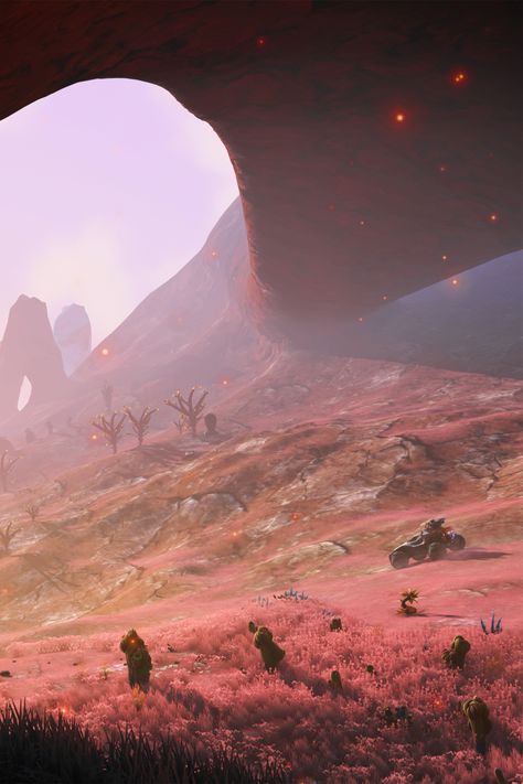 Alien Planet Concept Art World, Humus Aesthetic, Alien Flora, Alien Landscape, Sci Fi Landscape, Environment Painting, Photo Mode, No Man's Sky, Planets Art