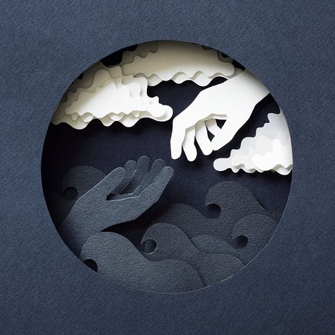 Love | Paper art on Behance Winter Paper, 달력 디자인, Paper Art Sculpture, Cut Out Art, Desain Quilling, Paper Cutout Art, 3d Paper Art, Layered Art, Paper Illustration