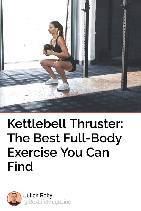 Are you looking to improve your full-body workout? You should try the kettlebell thruster known as one of the best full body exercises. Learn more here! Thrusters Workout, Full Body Exercises, Kettlebell Clean, Strength Training Program, Compound Exercises, Body Exercises, Crossfit Gym, Overhead Press, Shoulder Press