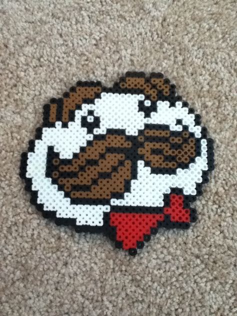 Pringles logo perler beads! So cool! Perler Beads Pattern Disney, Things To Make With Iron Beads, Perler Bead Ideas Disney, Pearl Bead Art Ideas, Minecraft Melty Beads Pattern, Fuse Bead Patterns Disney, Bubble Perler Bead Pattern, Beads Perler Ideas, Popcorn Perler Beads