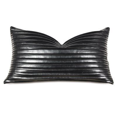 Eastern Accents Barclay Butera Pleated Faux-leather Accent Pillow Faux Leather Pillow, Leather Throw Pillows, Barclay Butera, Luxury Bedding Collections, Designer Bedding Sets, Eastern Accents, Long Lumbar Pillow, Feather Pillows, Leather Pillow