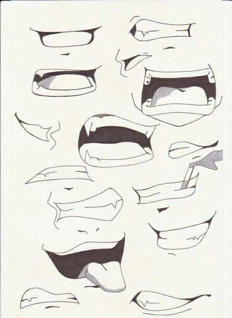 How to Draw: Eyes, Nose, Lips, Brows This is totally helpful for drawing the details of the face. Description from pinterest.com. I searched for this on bing.com/images Drawing Eyes, Drawing Hands, Ako Kresliť, Lukisan Fesyen, Anime Mouths, Anime Lips, Mouth Drawing, Seni Dan Kraf, Siluete Umane